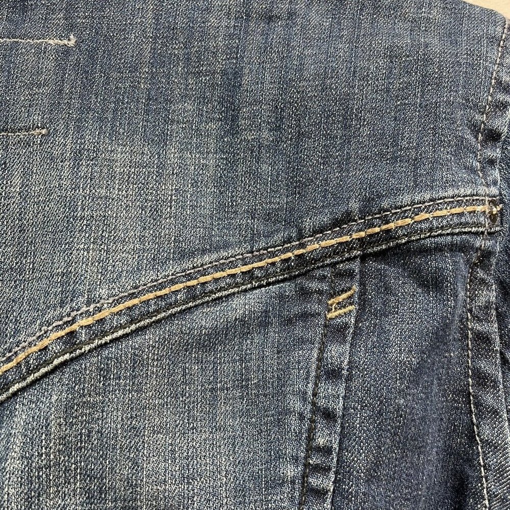 JORDACHE Women's L Blue Jean Denim Jacket Button Stitching Wash Detail Vintage - Picture 11 of 12